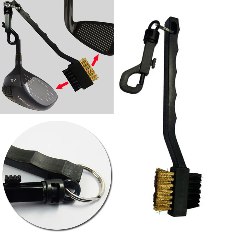 Black Double 2 Sided Nylon/ Brass Wires Golf Club Clip Groove Brush Cleaner Ball Shoes Kit Fit Cleaning Brush 
Black Double 2 Sided Nylon/ Brass Wires Golf Club Clip Groove Brush Cleaner Ball Shoes Kit Fit Cleaning Brush