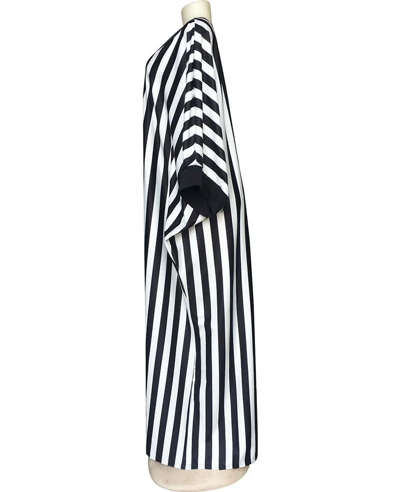 Платье женское длинное эластичное в полоску с принтом 132 см | Тематическая одежда