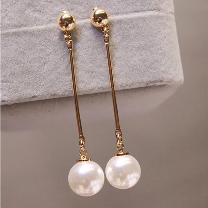 New RoseL Long Tassel Simulated Pearl Drop Earrings for Women Gift Bijoux Korean jewelry OL Gold Color Pendientes
New RoseL Long Tassel Simulated Pearl Drop Earrings for Women Gift Bijoux Korean jewelry OL Gold Color Pendientes