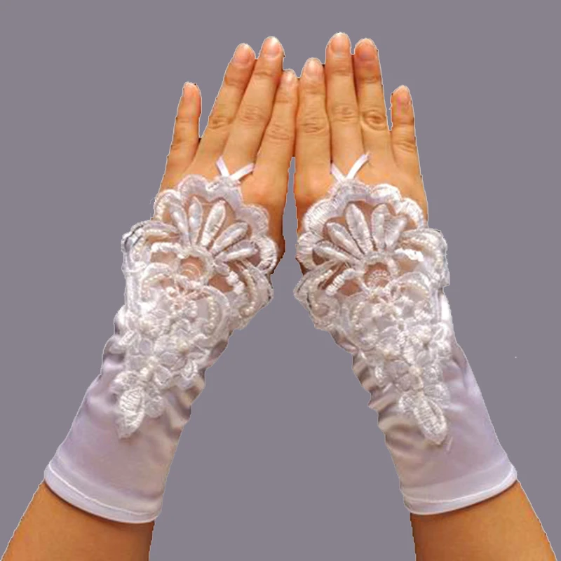 Hot Sale 1 Pair of Women Fingerless Bridal Gloves Elegant Short Paragraph Pearls Embroidery Lace Trim Gloves Wedding Accessories
Hot Sale 1 Pair of Women Fingerless Bridal Gloves Elegant Short Paragraph Pearls Embroidery Lace Trim Gloves Wedding Accessories
