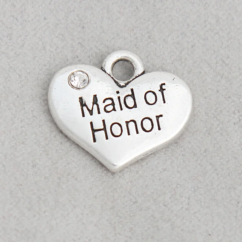 RAINXTAR Fashion Heart Alloy Maid of Honor Jewelry Message Charms For Wedding Bridal 15*17mm 50pcs AAC1916
RAINXTAR Fashion Heart Alloy Maid of Honor Jewelry Message Charms For Wedding Bridal 15*17mm 50pcs AAC1916