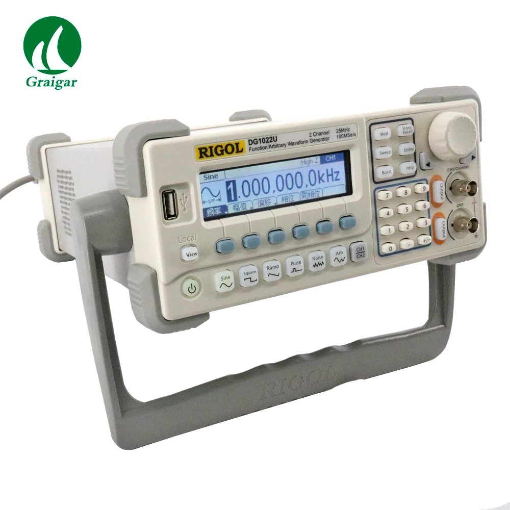 DG1022U 2 Channel 25 MHz Function Waveform Signal Generator with DDS technology
DG1022U 2 Channel 25 MHz Function Waveform Signal Generator with DDS technology