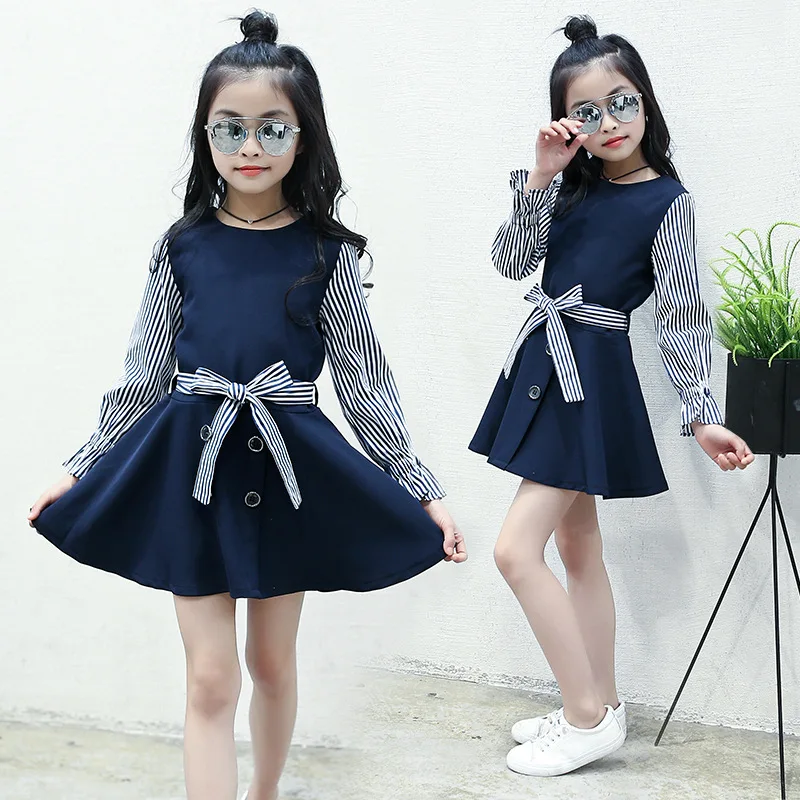 Girls Long Sleeve Dresses for Kids Princess Striped Dresses Teenage Loose Vestidos Infantil Children A-line Formal Dresses
Girls Long Sleeve Dresses for Kids Princess Striped Dresses Teenage Loose Vestidos Infantil Children A-line Formal Dresses