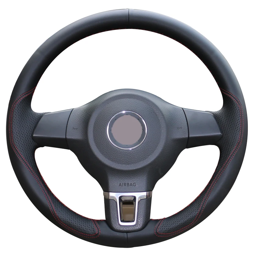 Черный кожаный чехол рулевого колеса автомобиля для Volkswagen Golf 6 Mk6 2010-2013 VW Polo MK5 2010-2013
Черный кожаный чехол рулевого колеса автомобиля для Volkswagen Golf 6 Mk6 2010-2013 VW Polo MK5 2010-2013