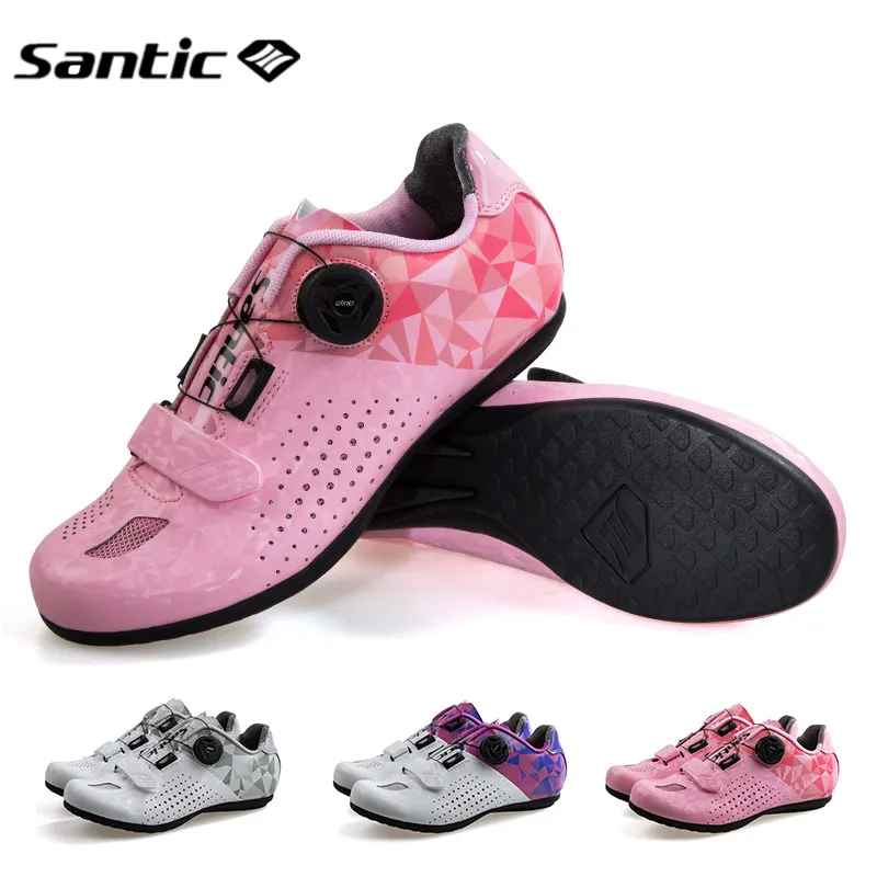 

Santic Cycling Shoes Men Women Road Bike Shoes Unlocked Breathable Sneaker Rubber Outsole Bicycle Sport Shoes Sapatilha Ciclismo