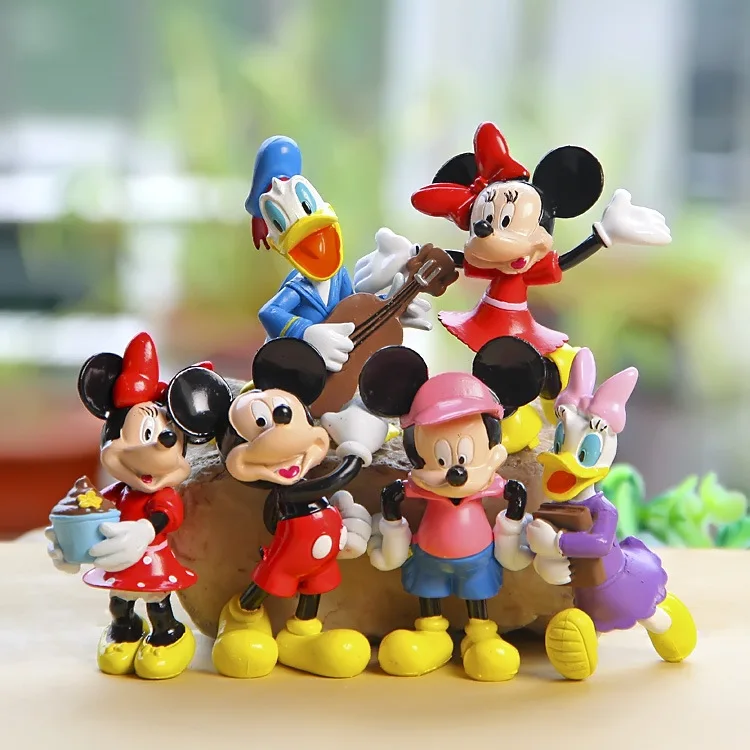 Лидер продаж игрушки Disney 8 см 6 шт./компл. клубный домик с Микки Маусом.