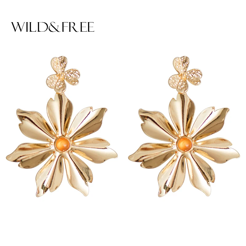 Summer Style Sunflower Dangle Earrings For Women Vintage Statement Gold Color Lovely Flower Drop Earrings Wedding Gift
Summer Style Sunflower Dangle Earrings For Women Vintage Statement Gold Color Lovely Flower Drop Earrings Wedding Gift