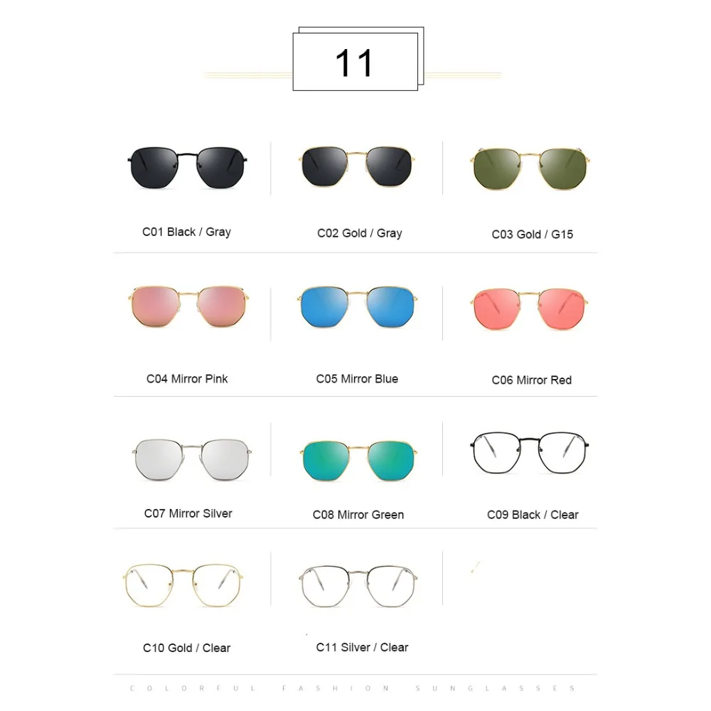 TOYEARN Classic Reflective Hexagonal Sunglasses Women Men Vintage Metal Frame Glasses Male Sun Glasses Female Oculos De Sol
TOYEARN Classic Reflective Hexagonal Sunglasses Women Men Vintage Metal Frame Glasses Male Sun Glasses Female Oculos De Sol