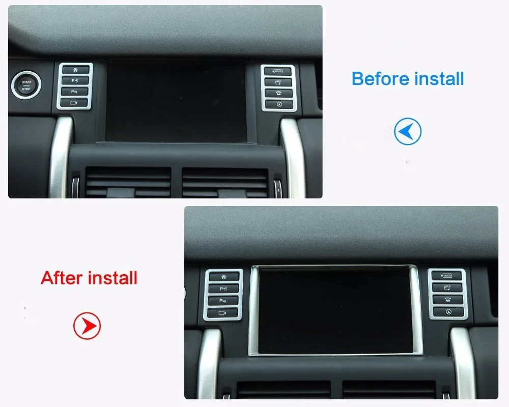 ABS Chrome Dashboard Console Navigation GPS Screen Cover Frame Trim For Land Rover Discovery Sport 2015-2017 Car Accessories
ABS Chrome Dashboard Console Navigation GPS Screen Cover Frame Trim For Land Rover Discovery Sport 2015-2017 Car Accessories