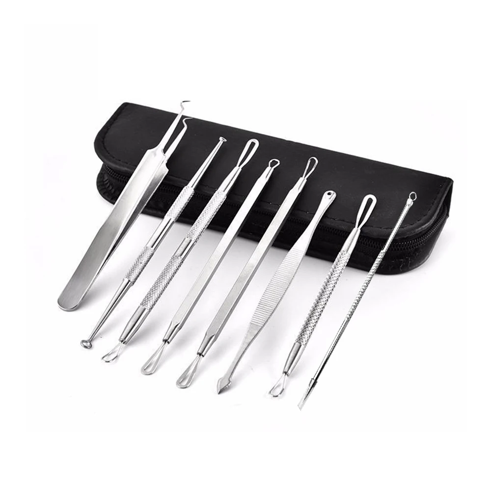 4/7/8pcs Blackhead Remover Tool Acne Pimple Belmish Extractor Pore Cleanser Face Skin Care Black Spot Remover Needles Tweezer
4/7/8pcs Blackhead Remover Tool Acne Pimple Belmish Extractor Pore Cleanser Face Skin Care Black Spot Remover Needles Tweezer