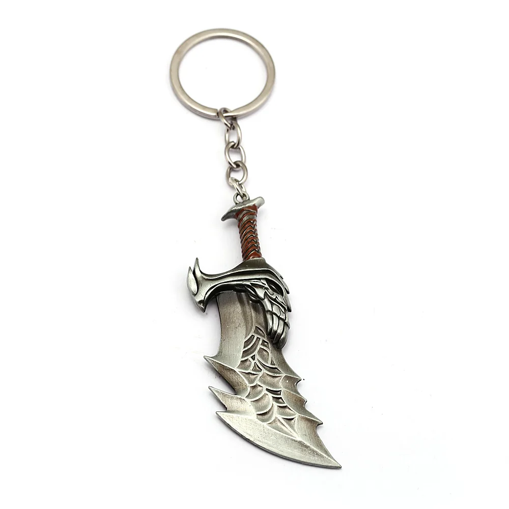 New God Of War KRATOS Weapon Blades of Chaos Keychain Cool Metal llaveros Gift Men Chaveiro Key Chain Game Jewelry Car Key Ring
New God Of War KRATOS Weapon Blades of Chaos Keychain Cool Metal llaveros Gift Men Chaveiro Key Chain Game Jewelry Car Key Ring
