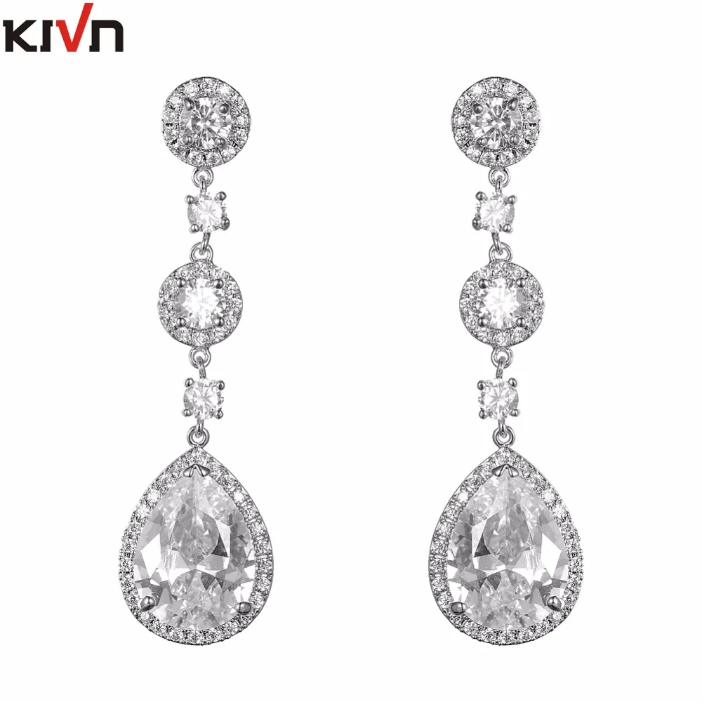KIVN Fashion Jewelry Long Drop Dangle Cubic Zirconia Women Girls Bridal Wedding Earrings Birthday Gifts 10pcs Lot Wholesale
KIVN Fashion Jewelry Long Drop Dangle Cubic Zirconia Women Girls Bridal Wedding Earrings Birthday Gifts 10pcs Lot Wholesale