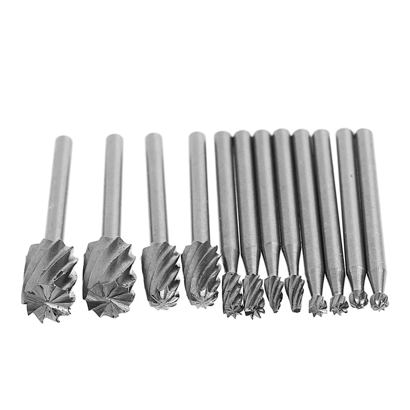 OOTDTY 12 Pcs 1/8 Inch Shank HSS Rotary Burr File Set Milling Drill Cutter Router Bit
OOTDTY 12 Pcs 1/8 Inch Shank HSS Rotary Burr File Set Milling Drill Cutter Router Bit