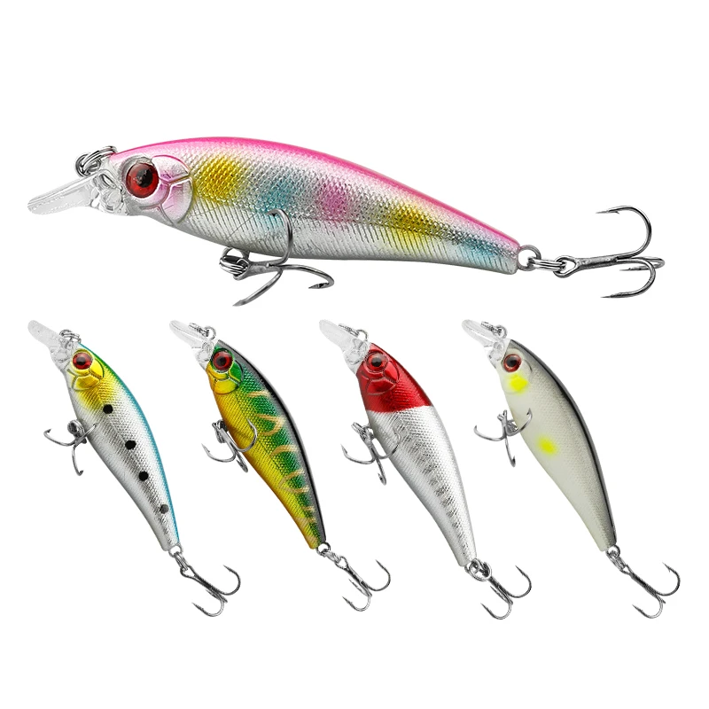 Erchang Lures wobblers 7.5cm 6.5g Hard Bait Minnow Popper fishing lure With Magnet Bass Fresh 4# VMC hooks free shipping | Спорт и