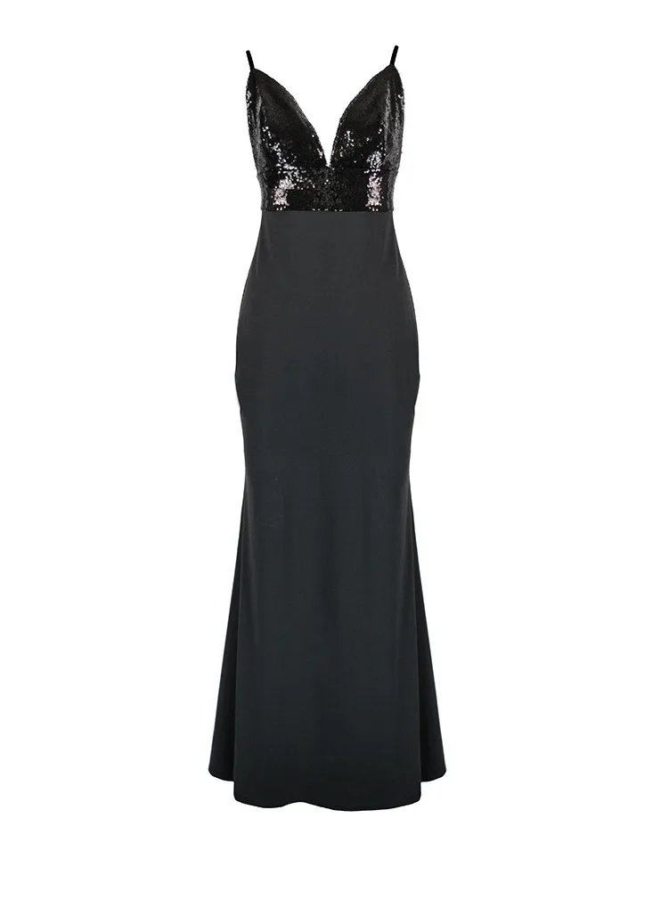 Elegant Sequined Maxi Dress Women Sexy V Neck Spaghetti Strap Backless Bodycon Long Women Dress Vintage Slim Dress Vestidos
Elegant Sequined Maxi Dress Women Sexy V Neck Spaghetti Strap Backless Bodycon Long Women Dress Vintage Slim Dress Vestidos