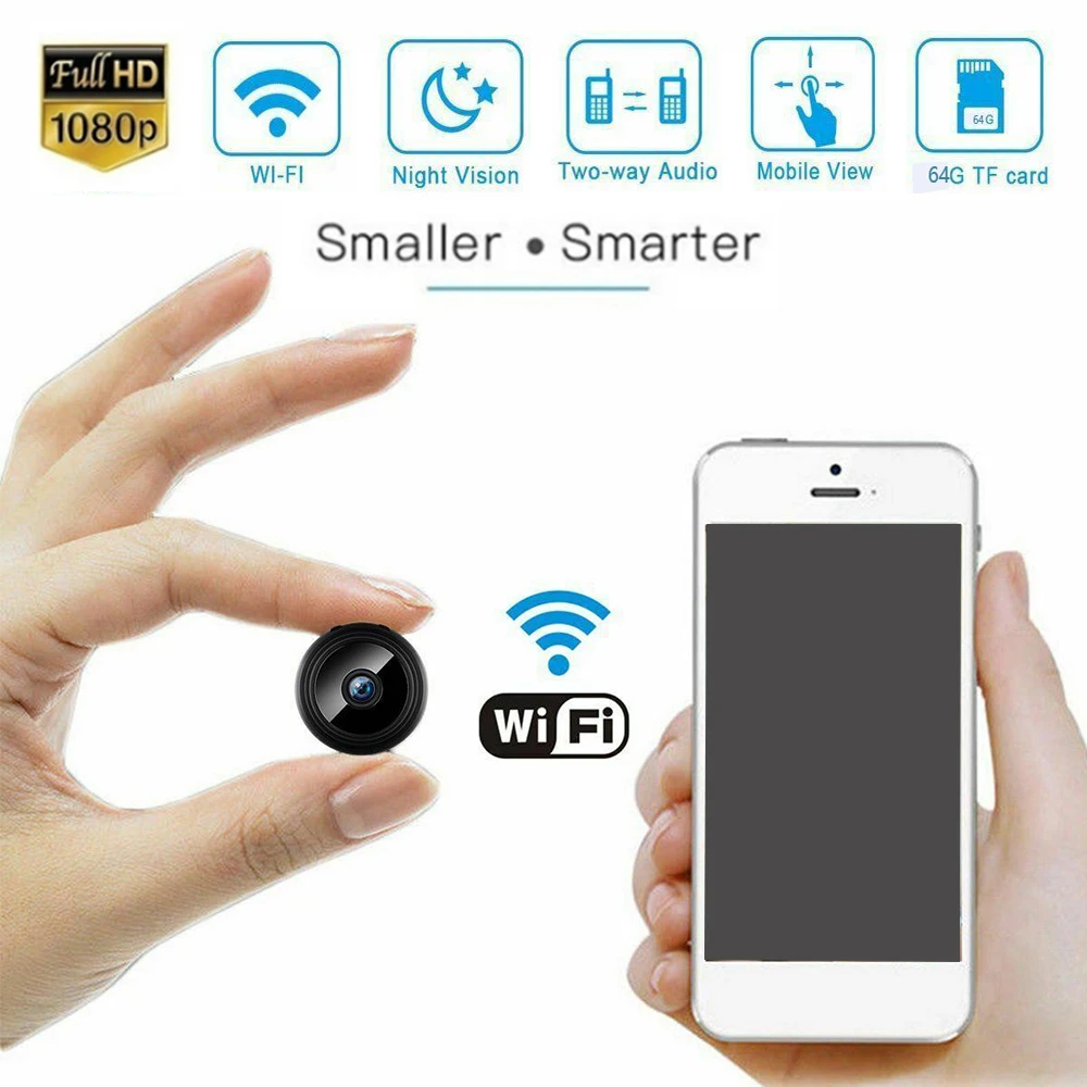 Mini WIFI 1080P HD IP Camera Remote Monitor Motion Detection Night Vision Home Camcorder Cam
Mini WIFI 1080P HD IP Camera Remote Monitor Motion Detection Night Vision Home Camcorder Cam