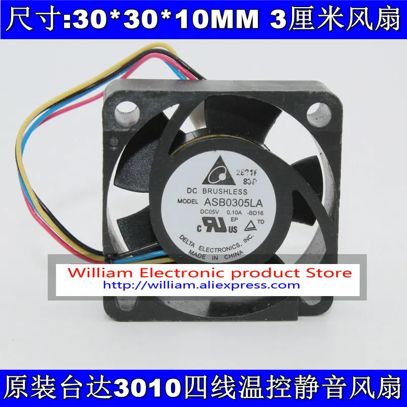 Новый оригинальный ультратихий охлаждающий вентилятор Delta ASB0305LA DC5V 0.10A 30*30*10 мм 3 см
Новый оригинальный ультратихий охлаждающий вентилятор Delta ASB0305LA DC5V 0.10A 30*30*10 мм 3 см