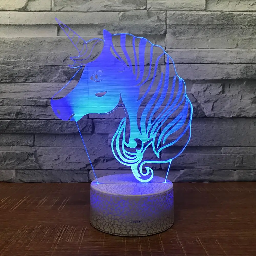 Uncicorn 3D Visual Illusion Lamp Multicolor Transparent Acrylic LED Night Lights Luminaria Unicornion Party Touch Table Lampen
Uncicorn 3D Visual Illusion Lamp Multicolor Transparent Acrylic LED Night Lights Luminaria Unicornion Party Touch Table Lampen