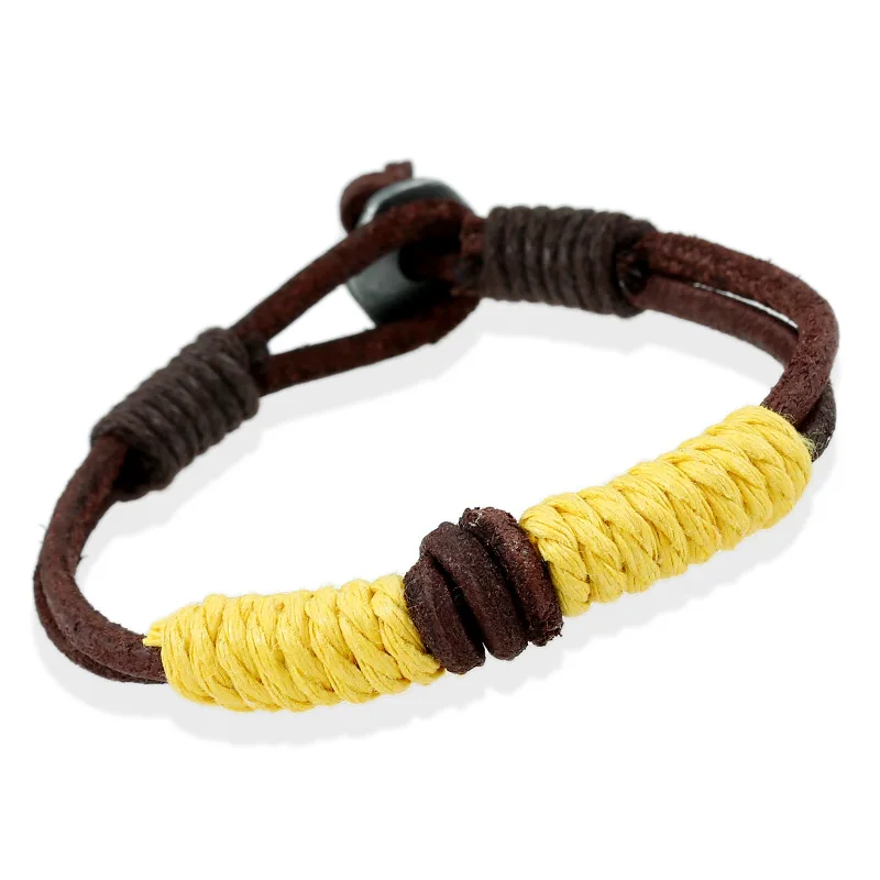 DoreenBeads Fashion Bracelet Wax Multicolor Winding Rope Leather Double Layers Vintage Clasp Trendy Bangles For Men,1 Piece
DoreenBeads Fashion Bracelet Wax Multicolor Winding Rope Leather Double Layers Vintage Clasp Trendy Bangles For Men,1 Piece