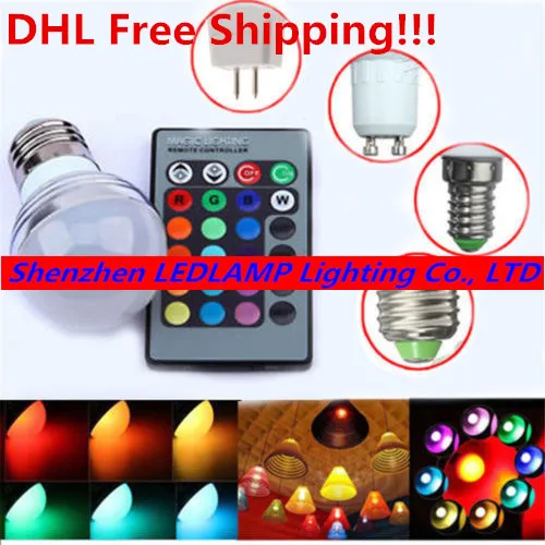 3 Вт RGB Светодиодная лампа E14 GU10 B22 MR16 E27 цветная сменная светодиодная RGB лампа с дистанционным управлением DHL/Fedex Бесплатная доставка
3 Вт RGB Светодиодная лампа E14 GU10 B22 MR16 E27 цветная сменная светодиодная RGB лампа с дистанционным управлением DHL/Fedex Бесплатная доставка