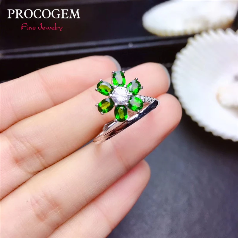 New 5A Natural Romantic Diopside Flower Rings for Women Party Engagement 3x4mm Genuine gemstones Fine jewelry S925 Silver #458
New 5A Natural Romantic Diopside Flower Rings for Women Party Engagement 3x4mm Genuine gemstones Fine jewelry S925 Silver #458