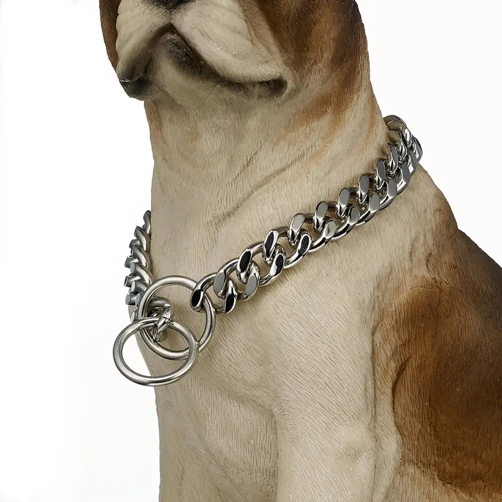 12/15mm High quality Stainless Steel Silver Color Cuban Curb Chain Dog Choker Collar Steel Chain Pet Dog Chain Necklace 12-36"
12/15mm High quality Stainless Steel Silver Color Cuban Curb Chain Dog Choker Collar Steel Chain Pet Dog Chain Necklace 12-36"