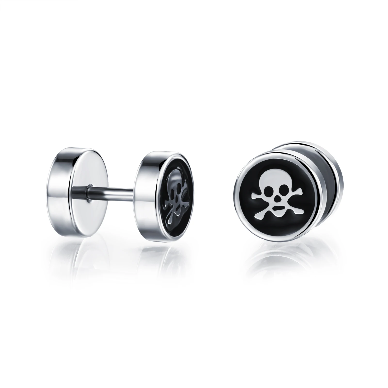 316L Steel Skeleton Round Men Women Stud Earrings High Polished Stainless Steel Jewelry Personality Unisex
316L Steel Skeleton Round Men Women Stud Earrings High Polished Stainless Steel Jewelry Personality Unisex