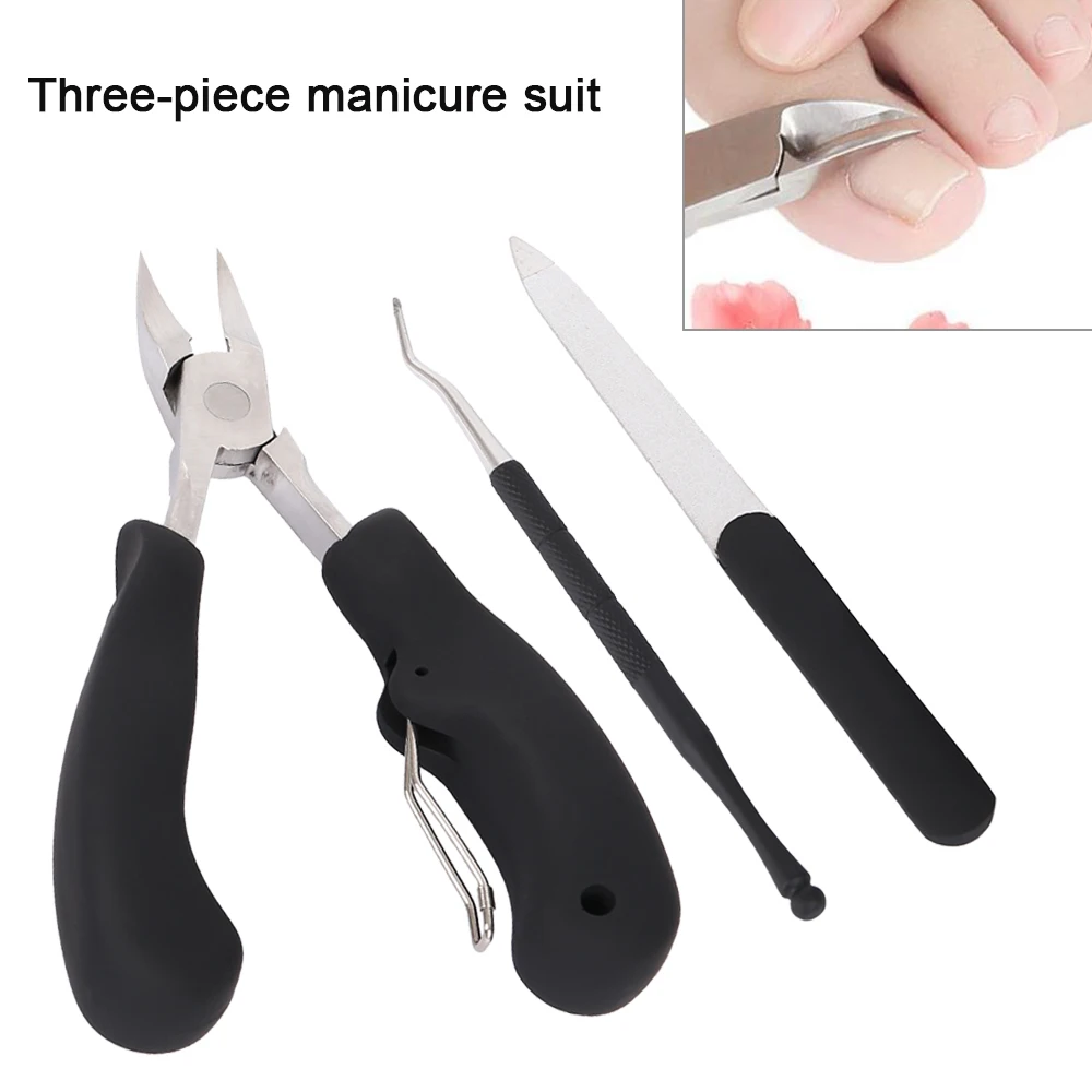 

3 Pcs Cuticle Nail Clipper+Cuticle Nipper Set Nail Art Tool Dead Skin Fork Trimmer Peeling Knife Cuticle Remover Gift Box