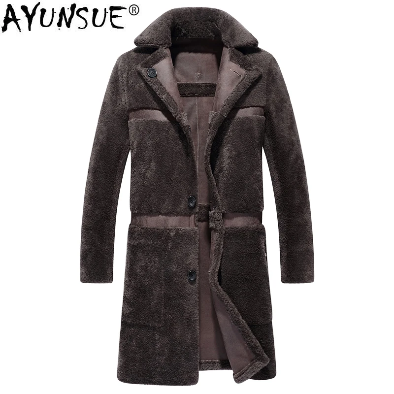 AYUNSUE Real Fur Coat Sheep Shearling Men's Winter Jacket Wool Long Coat Plus Size Double Sided Wear Suede Jacket YC1992 KJ860
AYUNSUE Real Fur Coat Sheep Shearling Men's Winter Jacket Wool Long Coat Plus Size Double Sided Wear Suede Jacket YC1992 KJ860