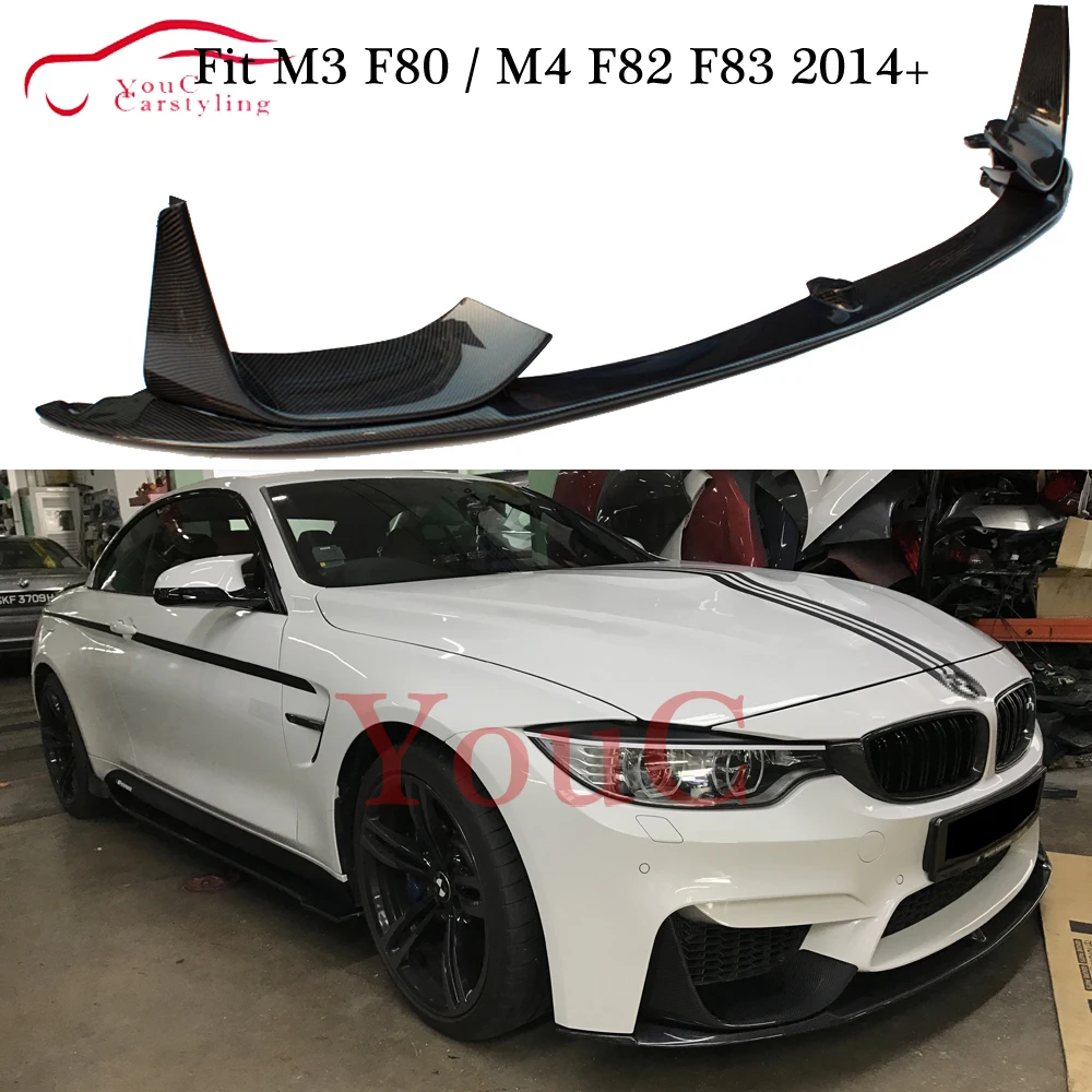 M-performance Style Carbon Fiber Front Lip Spoiler with Corner Spoiler Splitter for BMW M3 M4 F80 F82 F83 sedan coupe 2014 +
M-performance Style Carbon Fiber Front Lip Spoiler with Corner Spoiler Splitter for BMW M3 M4 F80 F82 F83 sedan coupe 2014 +