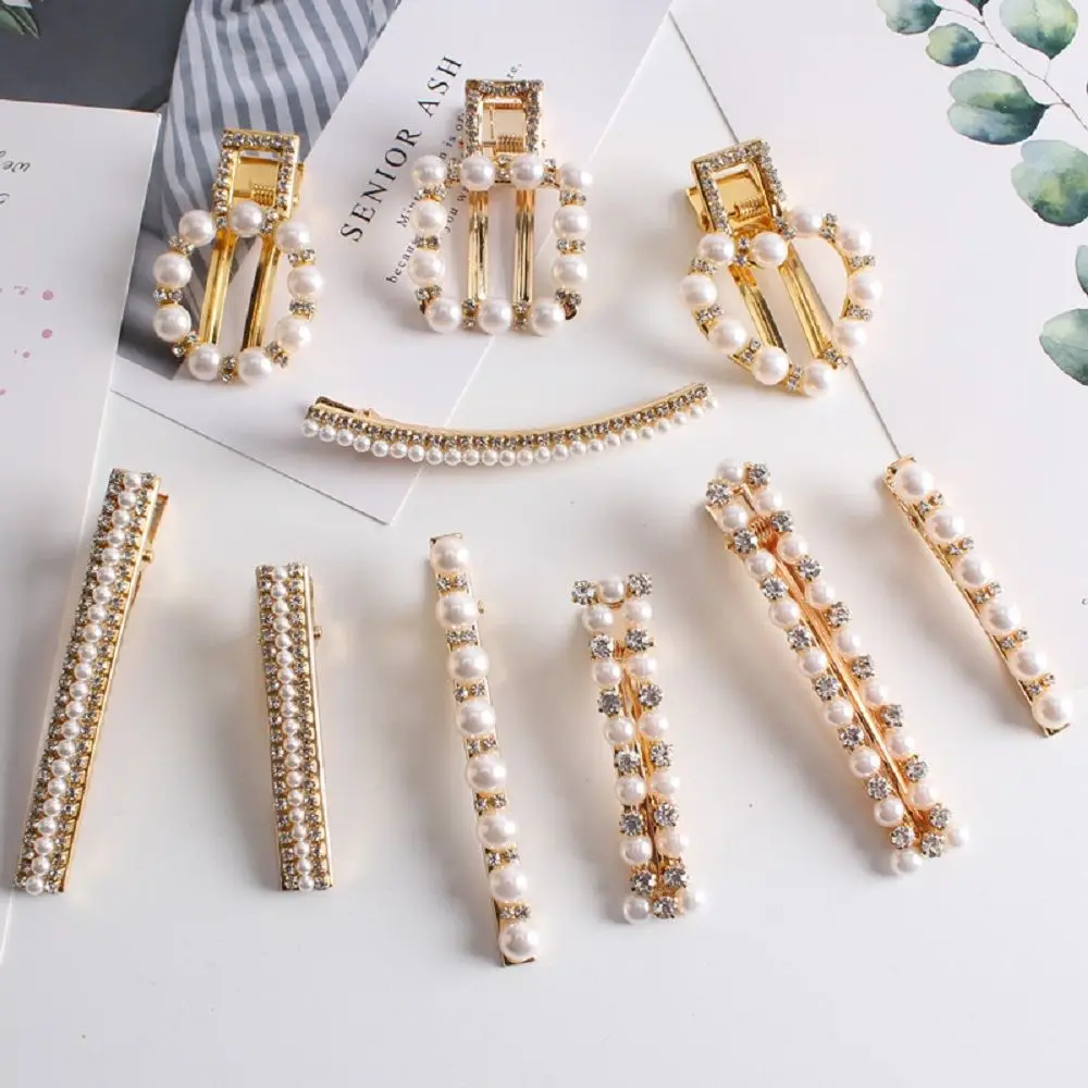 Korean Sweet Clips Women Fashion Hair Accessories Metal Pearl Hairpins Lady Simple Hair Clip Barrette Headwear Hair Styling Tool
Korean Sweet Clips Women Fashion Hair Accessories Metal Pearl Hairpins Lady Simple Hair Clip Barrette Headwear Hair Styling Tool