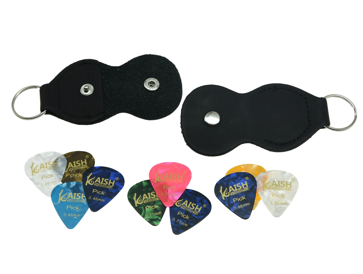KAISH 2pcs Guitar Keychain Pick Holders Plectrum Case Bag with 10 Assorted Thickness Picks
KAISH 2pcs Guitar Keychain Pick Holders Plectrum Case Bag with 10 Assorted Thickness Picks