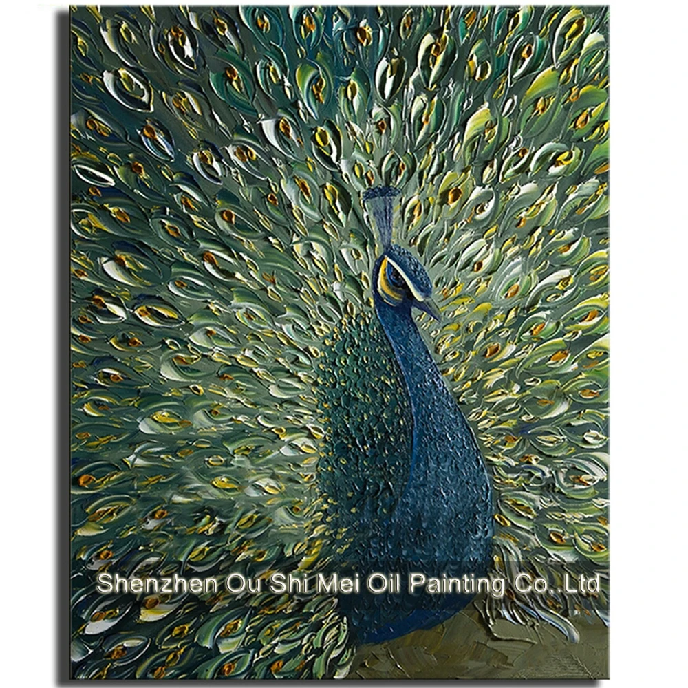 Abstract Oil Painting On Canvas Knife Think Oil Handmade Peacock Open the Green Screen for Living Room Decor Auspicious Animal
Abstract Oil Painting On Canvas Knife Think Oil Handmade Peacock Open the Green Screen for Living Room Decor Auspicious Animal
