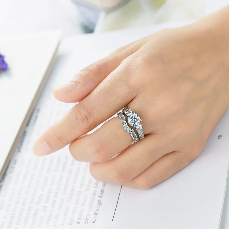 1Pc HIP Hop Silver studded zircon fashion ring set 2 combination rings Women Jewelry Dropshiping Couple gift
1Pc HIP Hop Silver studded zircon fashion ring set 2 combination rings Women Jewelry Dropshiping Couple gift