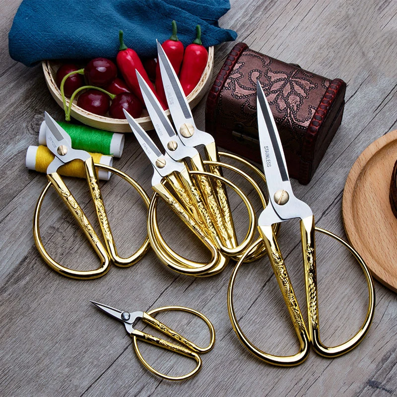 Vintage Gold Embroidery Sewing Scissors Dragon and Phoenix Shears Stainless Steel Scissors Dressmaking Tailors Sewing Supplies E
Vintage Gold Embroidery Sewing Scissors Dragon and Phoenix Shears Stainless Steel Scissors Dressmaking Tailors Sewing Supplies E