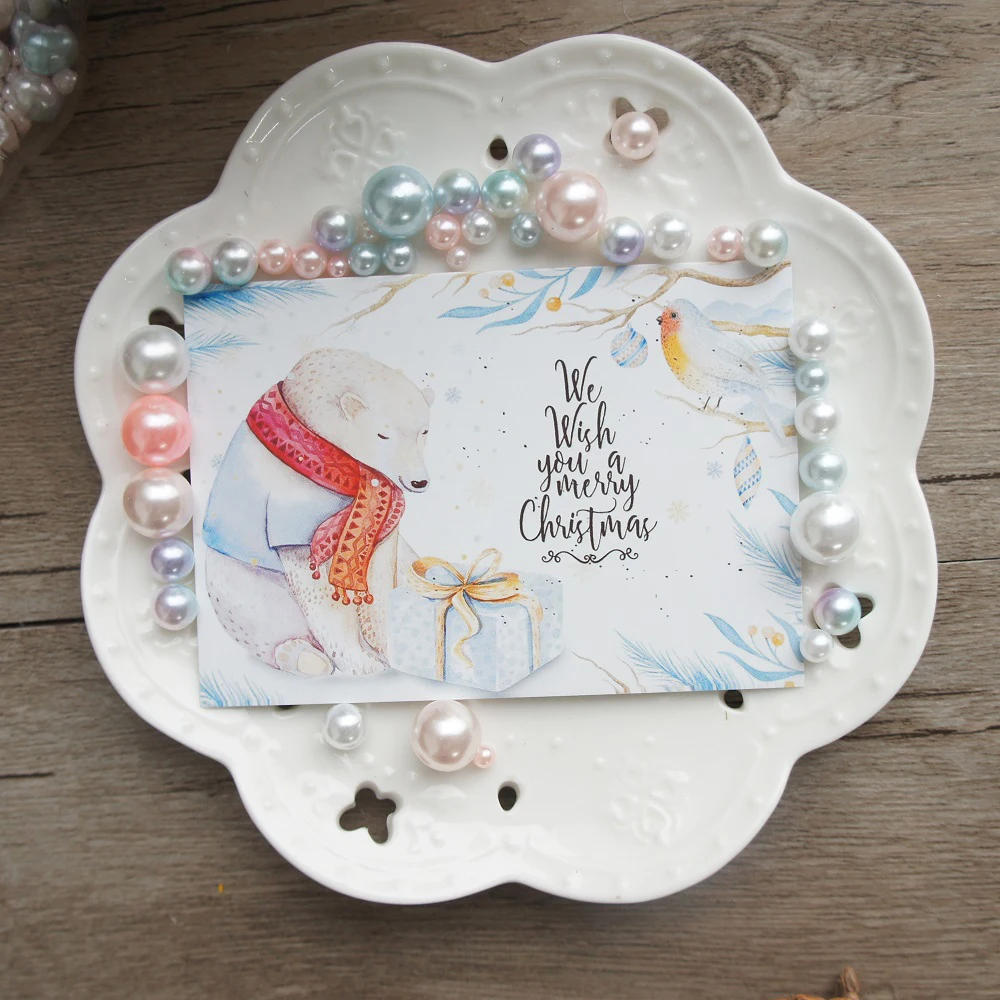50pcs Mini Card Polar bear and his Christmas multi-use as Scrapbooking invitation DIY Decoration party gift card message card
50pcs Mini Card Polar bear and his Christmas multi-use as Scrapbooking invitation DIY Decoration party gift card message card