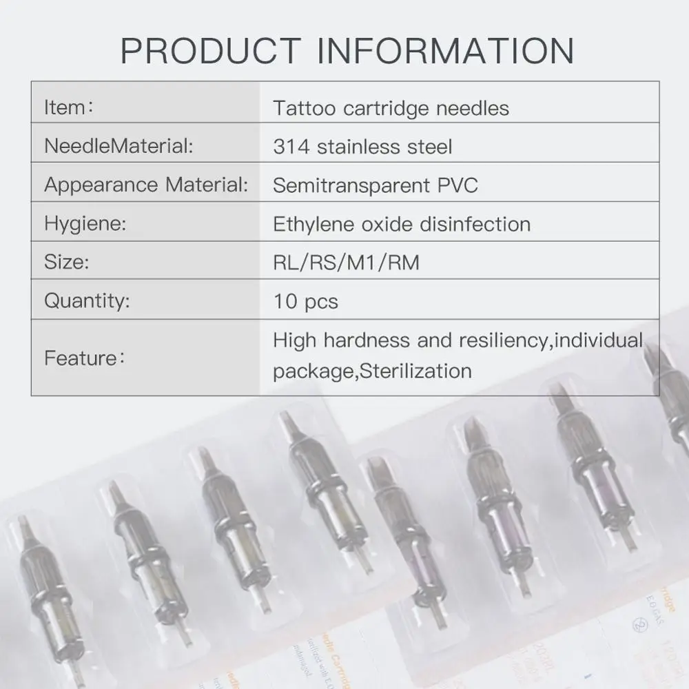 50pcs Sterilized Tattoo Cartridge Needle Permanent Makeup Pen Machine Accessory 5 7 9 11RM 
50pcs Sterilized Tattoo Cartridge Needle Permanent Makeup Pen Machine Accessory 5 7 9 11RM