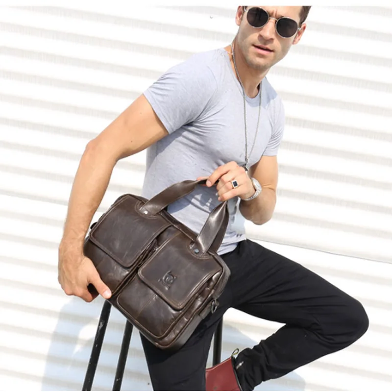 BULLCAPTAIN 2018 New Arrival Genuine Leather Bags For Men Wax Leather Shoulder Bag Satchel Briefcase Portfolio Men's Bag 2 color
BULLCAPTAIN 2018 New Arrival Genuine Leather Bags For Men Wax Leather Shoulder Bag Satchel Briefcase Portfolio Men's Bag 2 color