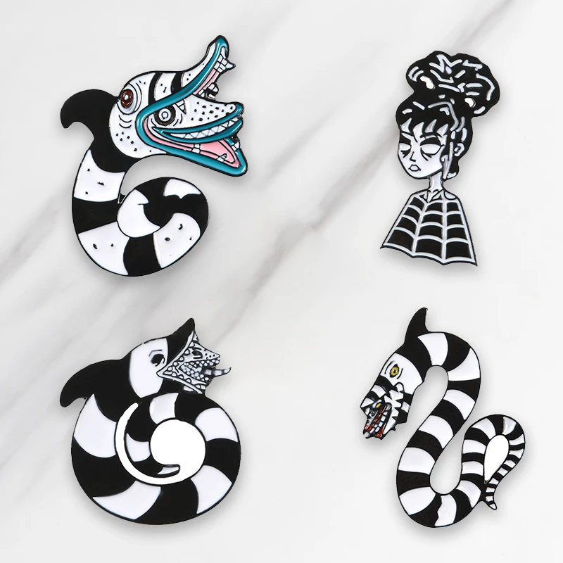 Beetlejuice Soft Enamel Brooches SandWorm Pins for clothes Shirt Bag Hat Badge Horror Movie Jewelry Gift for Fans Friends
Beetlejuice Soft Enamel Brooches SandWorm Pins for clothes Shirt Bag Hat Badge Horror Movie Jewelry Gift for Fans Friends