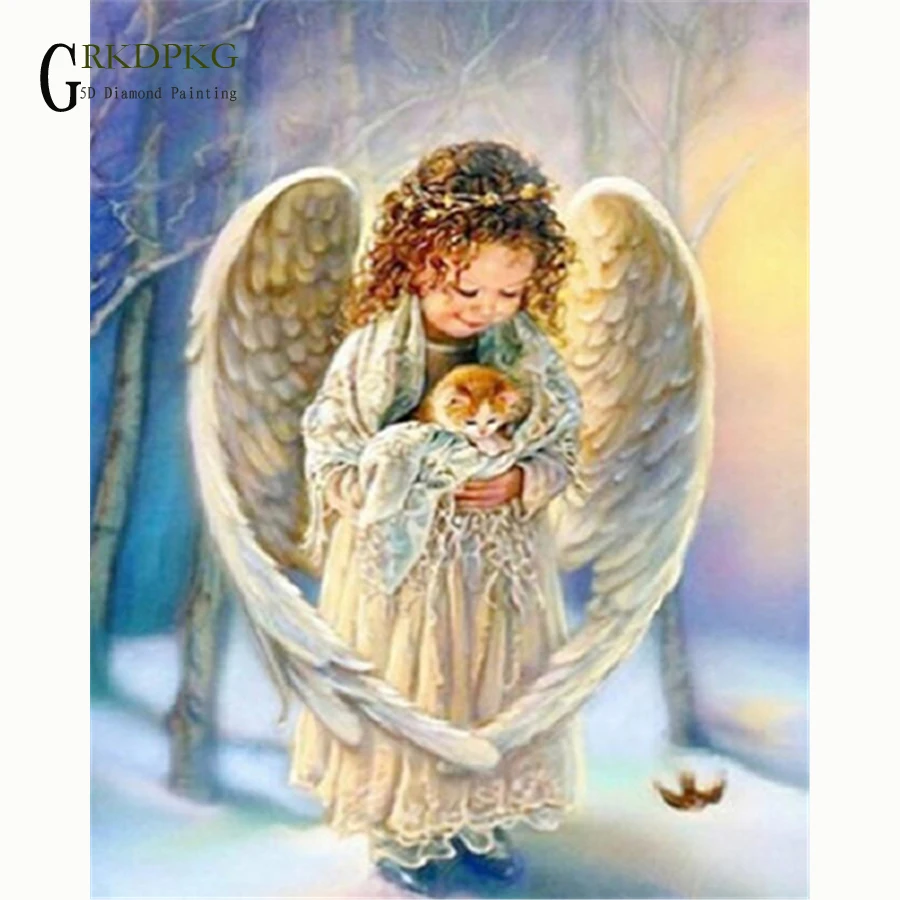 5d DIY Diamond Embroidery Angel and cat Diamond Painting Cross Stitch Full Square Rhinestone Mosaic Unfinished Home Decoration
5d DIY Diamond Embroidery Angel and cat Diamond Painting Cross Stitch Full Square Rhinestone Mosaic Unfinished Home Decoration