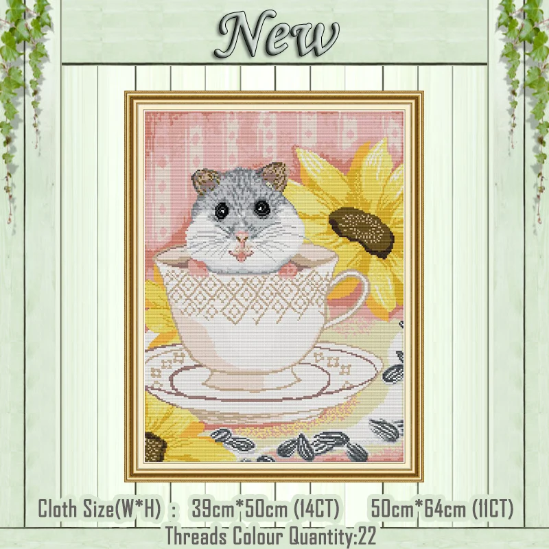 Mouse in the cup flower home decor painting counted printed on canvas DMC 11CT 14CT kits Cross Stitch embroidery needlework Sets
Mouse in the cup flower home decor painting counted printed on canvas DMC 11CT 14CT kits Cross Stitch embroidery needlework Sets