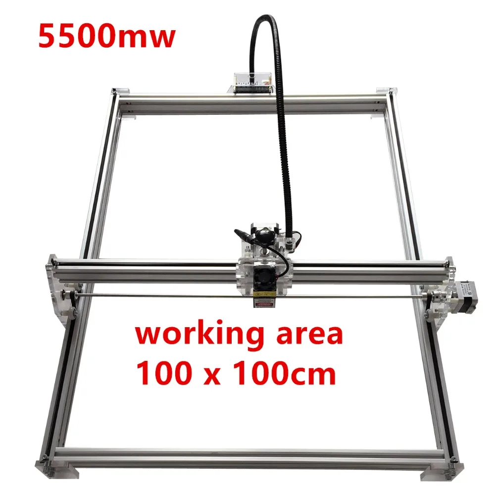 5500mw Mini desktop DIY Laser engraving engraver cutting machine Laser Etcher CNC print image of 100*100cm big working area
5500mw Mini desktop DIY Laser engraving engraver cutting machine Laser Etcher CNC print image of 100*100cm big working area
