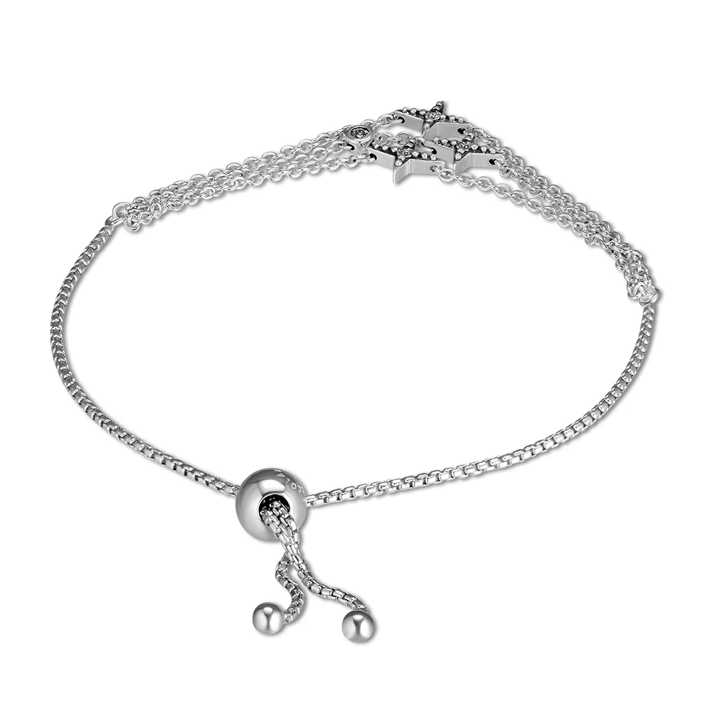 Twinkle Star Bracelets 100% 925 Sterling-Silver-Jewelry with Clear CZ Free Shipping
Twinkle Star Bracelets 100% 925 Sterling-Silver-Jewelry with Clear CZ Free Shipping