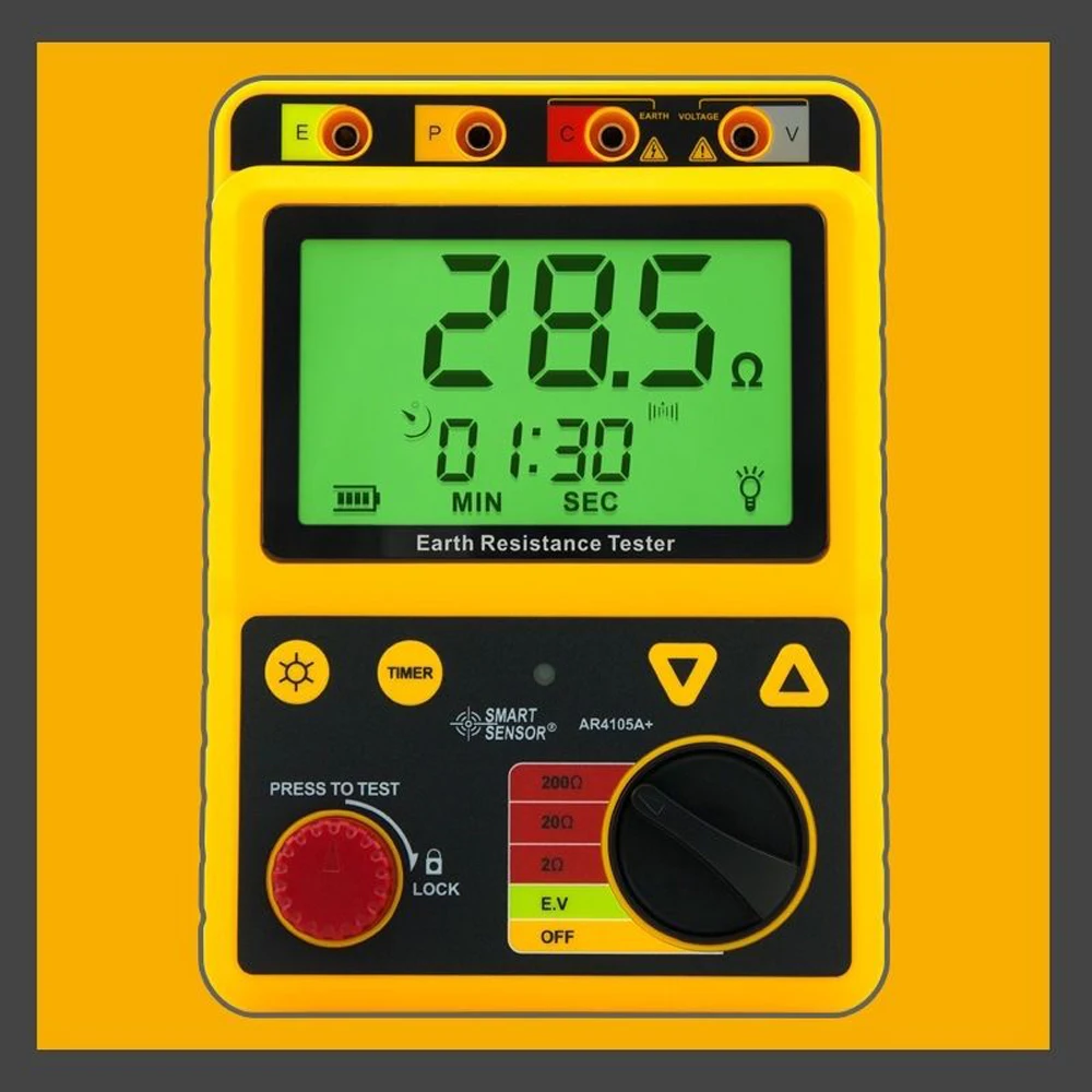 Digital Resistance Meter Tester 2 lines / 3 lines 0.0~200 Ohm Portable Digital Earth Resistance Meter
Digital Resistance Meter Tester 2 lines / 3 lines 0.0~200 Ohm Portable Digital Earth Resistance Meter