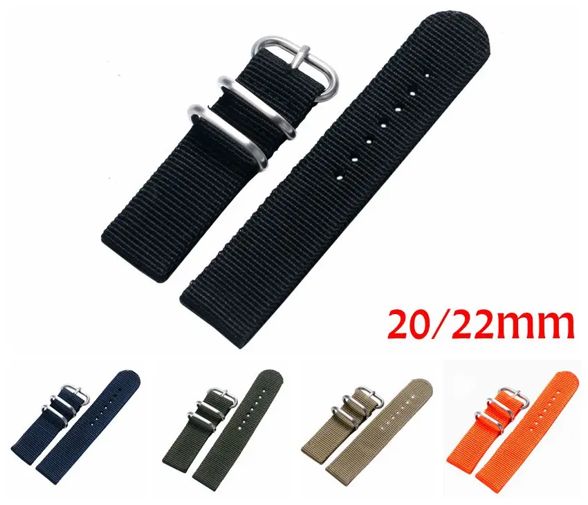20&22mm Military Nylon Fabric Canvas Wrist Band Strap Stainless Steel Black/Silver Pin Buckle 5 Colors Men Women Watch Replace
20&22mm Military Nylon Fabric Canvas Wrist Band Strap Stainless Steel Black/Silver Pin Buckle 5 Colors Men Women Watch Replace