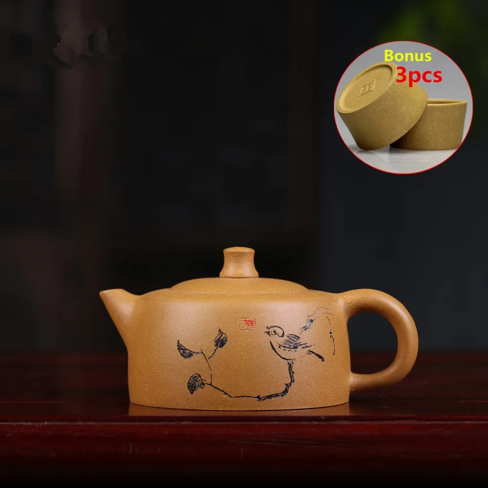 180ml Authentic YiXing Purple Clay Hand Made Teapot Chinese Traditional Kung Fu Teaset ZiSha Teapot Bonus 3 Cups Free Shipping
180ml Authentic YiXing Purple Clay Hand Made Teapot Chinese Traditional Kung Fu Teaset ZiSha Teapot Bonus 3 Cups Free Shipping