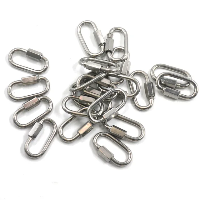 10Pcs Multifunctional 304 Stainless Steel Carabiner Quick Oval Screwlock Link Lock Ring Hook M3.5
10Pcs Multifunctional 304 Stainless Steel Carabiner Quick Oval Screwlock Link Lock Ring Hook M3.5