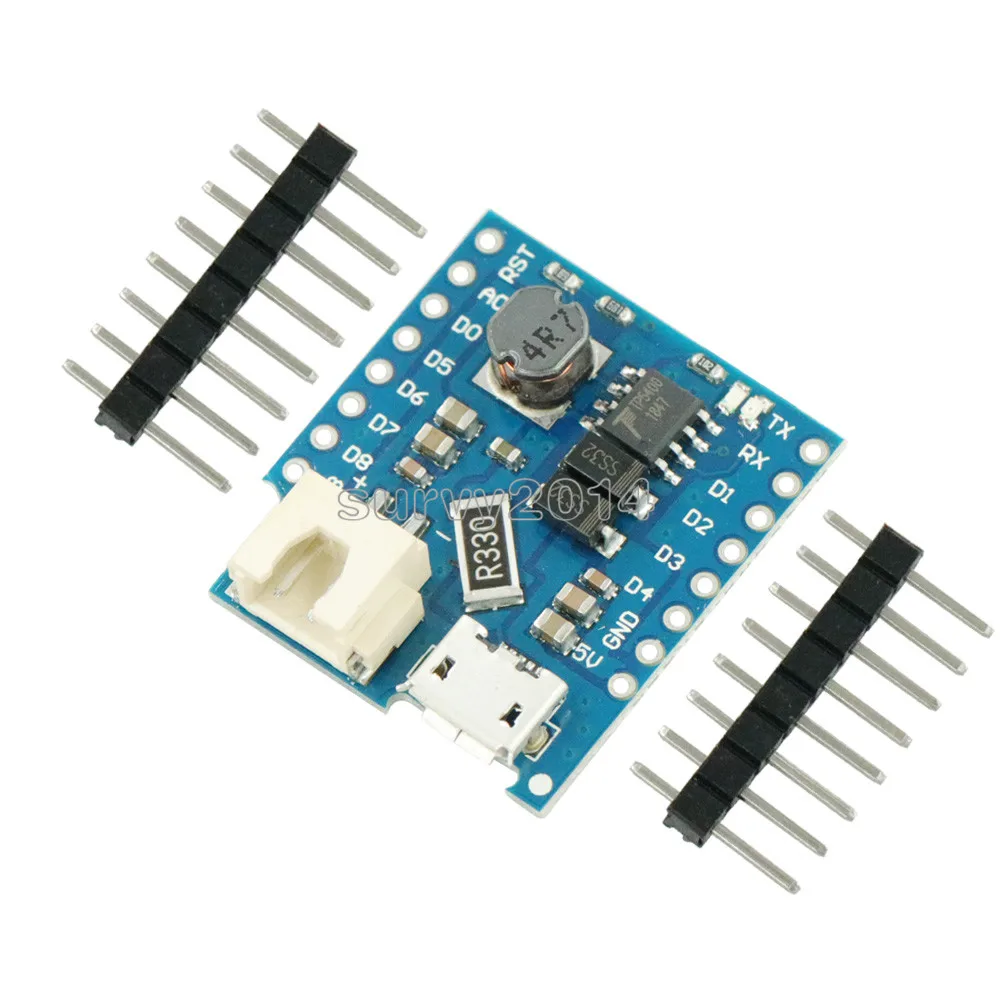 Защита аккумулятора V1.1.0 для WEMOS D1 mini, зарядка и усиление одиночного литиевого аккумулятора
Защита аккумулятора V1.1.0 для WEMOS D1 mini, зарядка и усиление одиночного литиевого аккумулятора