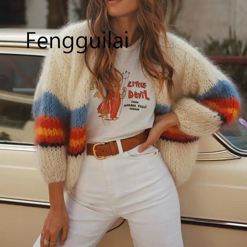 Autumn Winter Women cardigan 2019 Sweater Loose Knitted Tops Fashion Female Bat Sleeve Knit Cardigan Sweater stripe sweater
Autumn Winter Women cardigan 2019 Sweater Loose Knitted Tops Fashion Female Bat Sleeve Knit Cardigan Sweater stripe sweater