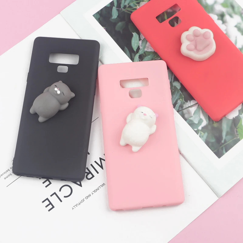 3D Мягкие игрушки милый чехол с котом для Samsung Galaxy S3 Duos S4 mini S5 Neo S6 S7 Edge S8 S9 Plus S10 5G S20